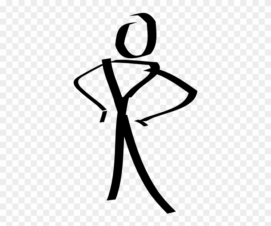 Man Woman Waiter Resturant - Stick Man Clipart - Png Download
