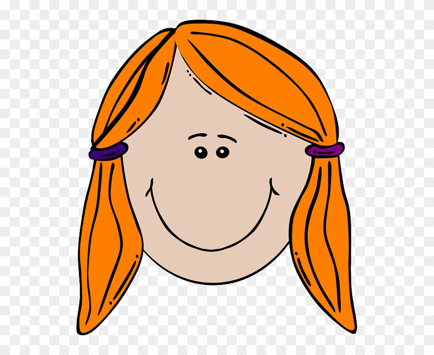 Ginger Clipart Woman - Cabeza De Niña Animado - Png Download