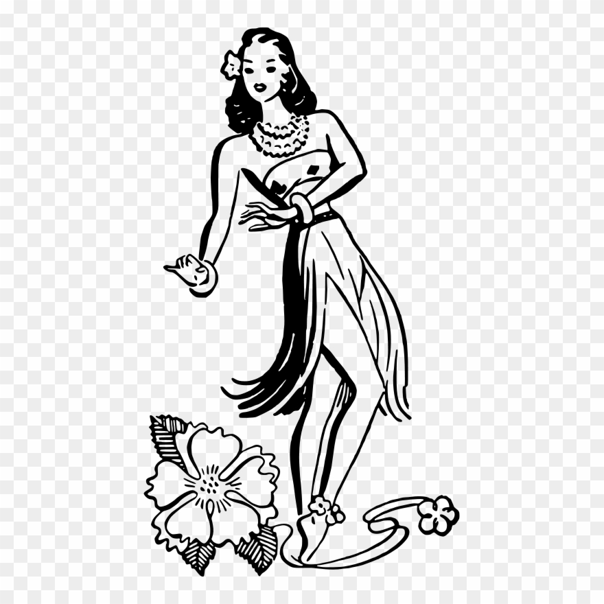 Hula Dancer Clip Art - Hula Vector - Png Download