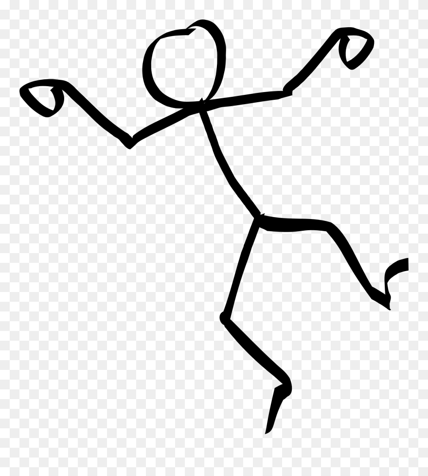 Stick People Dancing Clipart - Stick Figure Transparent Background - Png Download