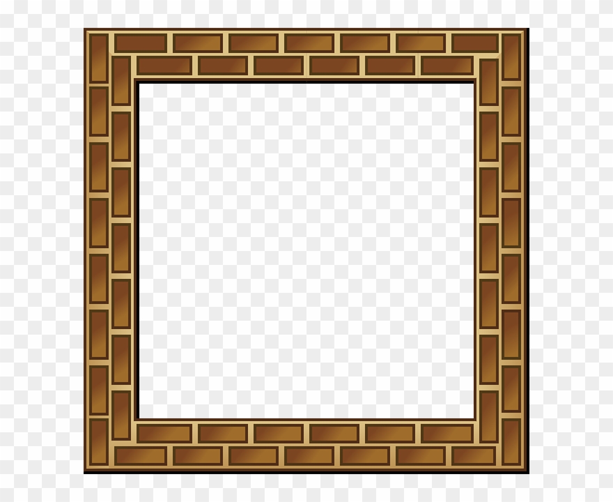 Brick Wall Texture Svg Downloads - Bricks Border Clipart
