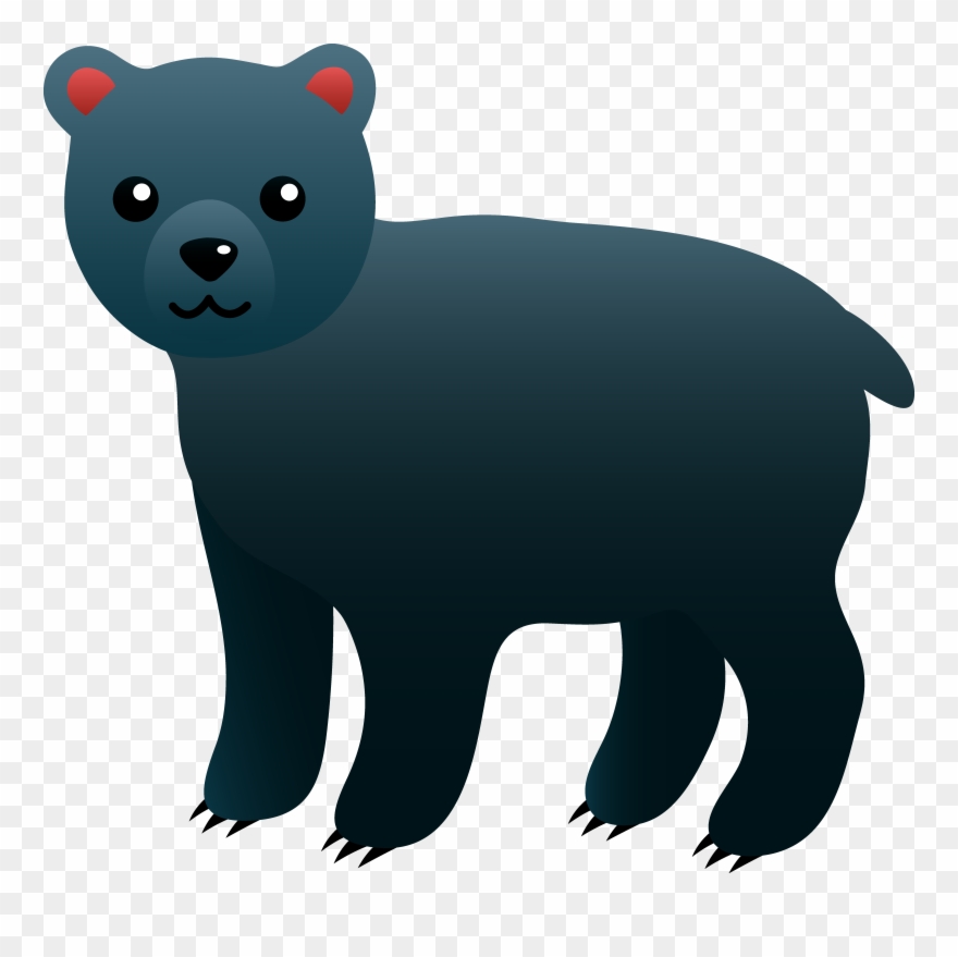 Black Bear Cartoon Clipart - Cartoon American Black Bear - Png Download