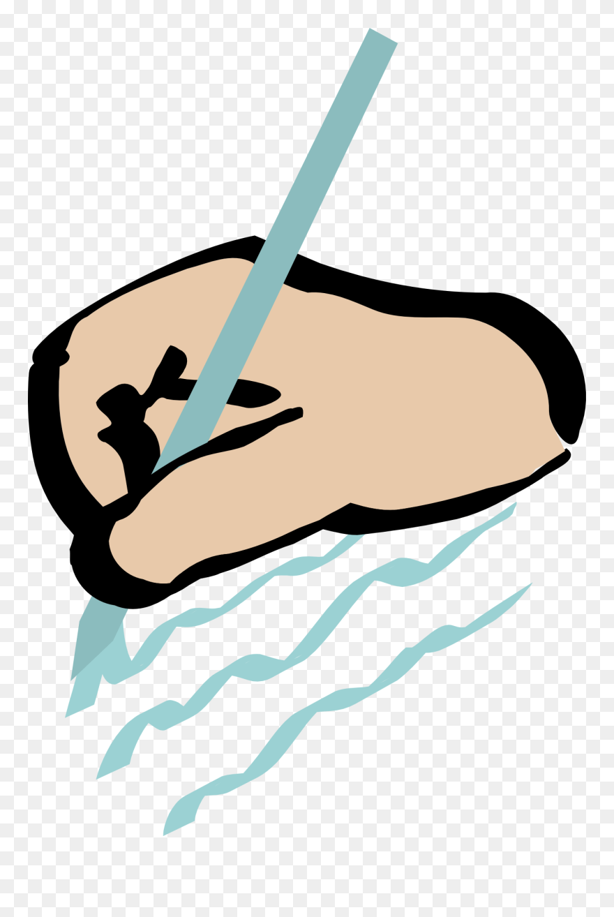 Hand Writing Clip Art Black And White - Writing Clip Art - Png Download