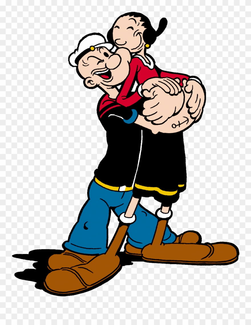 Popeye Clipart - Popeye And Olive Png Transparent Png