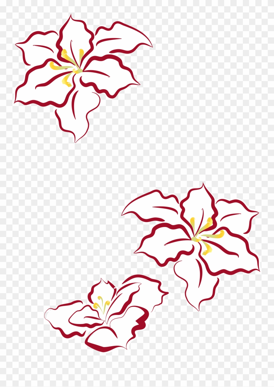 Designed For Christmas Decoration With Leaf Flowers - Clip Art - Png Download
