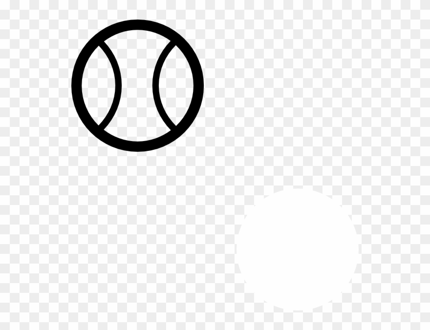 Tennis Ball Clip Art Tennis Ball Clip Art At Clker - Black And White Cartoon Images Of Ball - Png Download