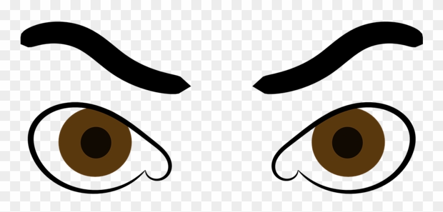Free Clip Art Eyes - Clipart Angry Eyes - Png Download