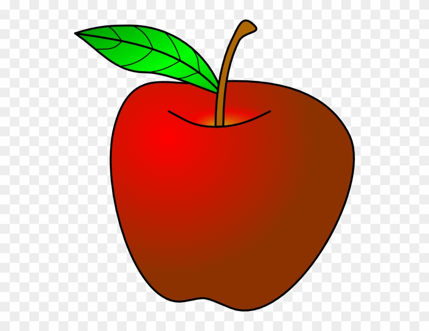 Png Library Apple Stem Clipart - Red Apple Template Transparent Png