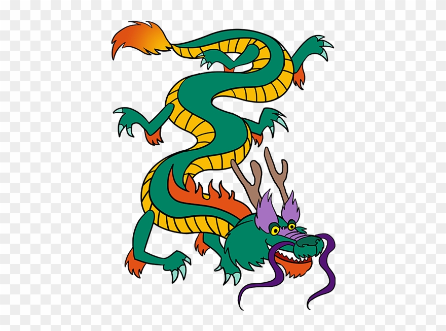 Clip Transparent Library Chinese Dragon Easy At - Dragon Chinese Draw - Png Download
