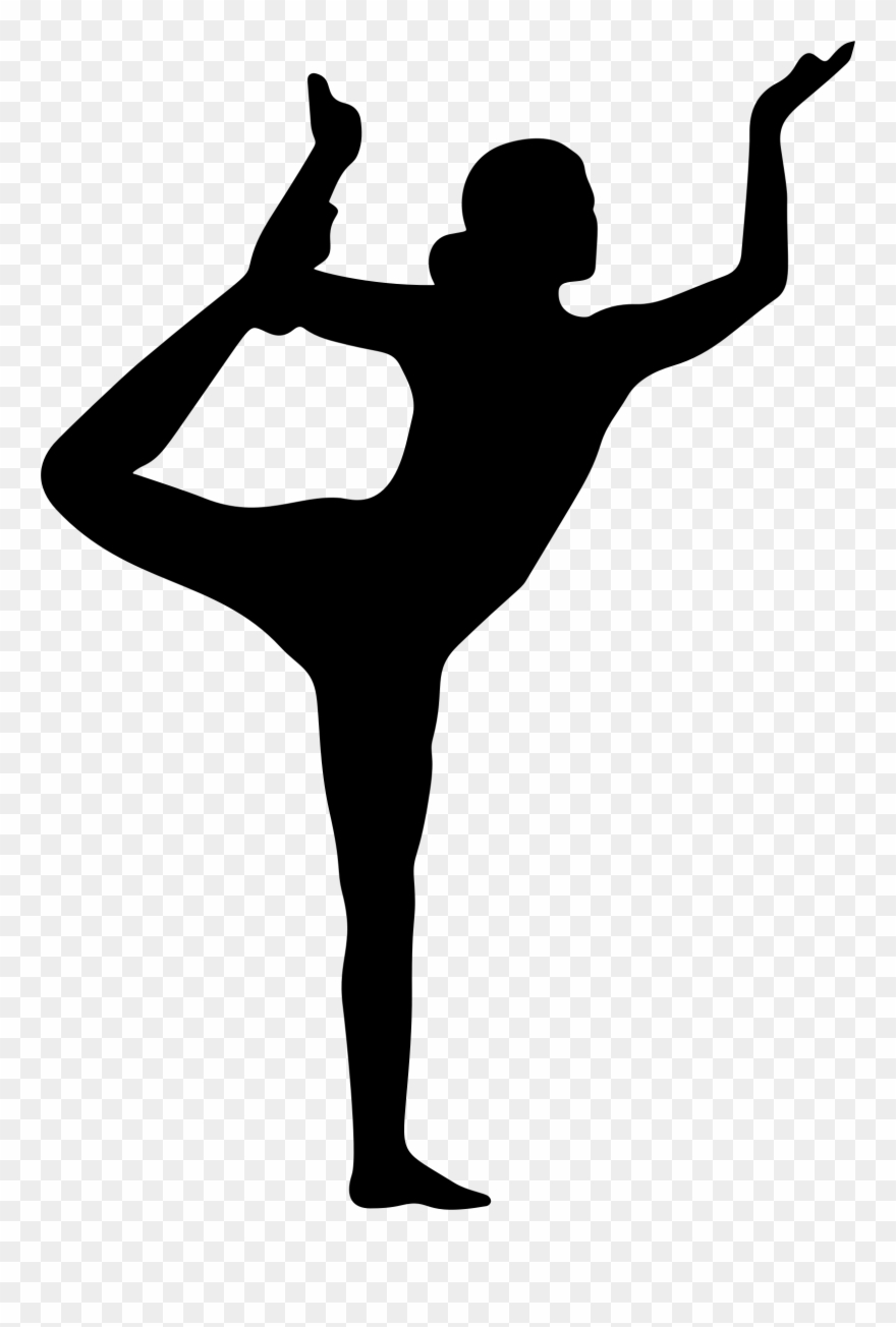 Female Yoga Pose Silhouette - Yoga Pose Silhouette Png Clipart