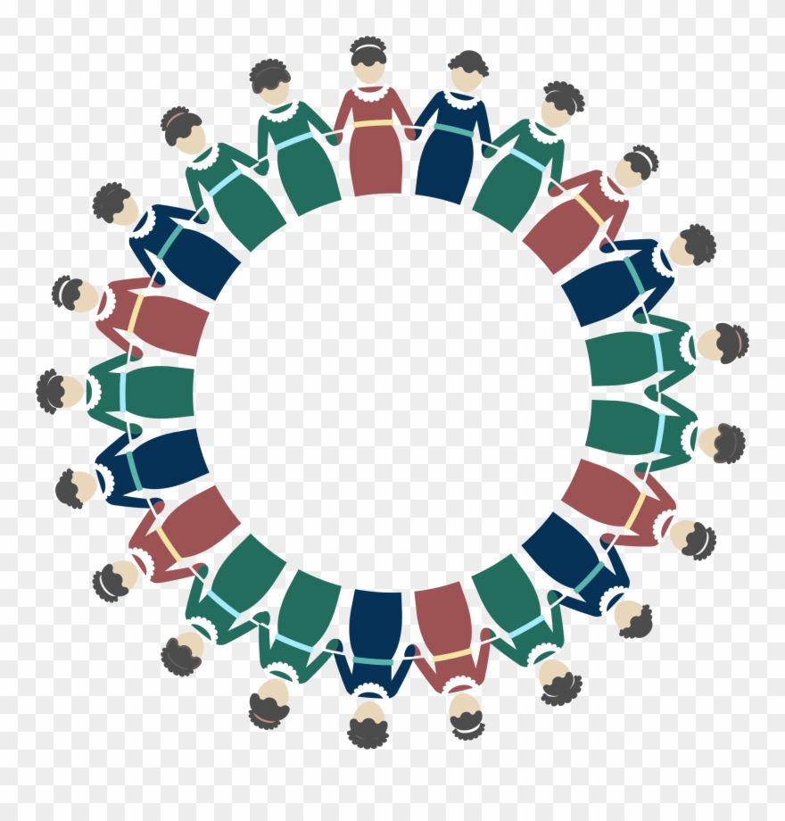 Drawing Woman Clip Art Women Holding Hands Computer - Holding Hands Clipart Vector - Png Download