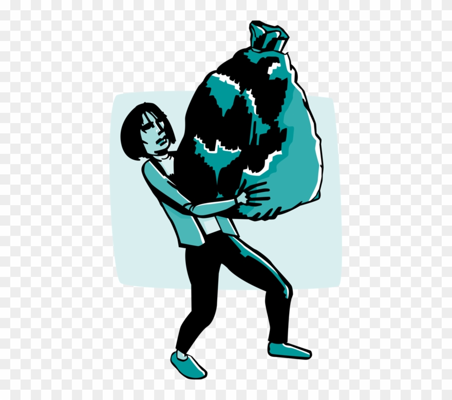 Picture Freeuse Download Entrepreneur Carries Trash - Illustration Clipart