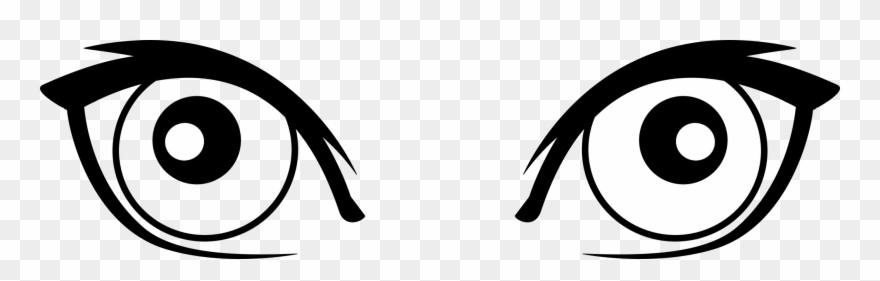 Drawing Googly Eyes Cartoon Download - Cat Eyes Clip Art Black And White - Png Download