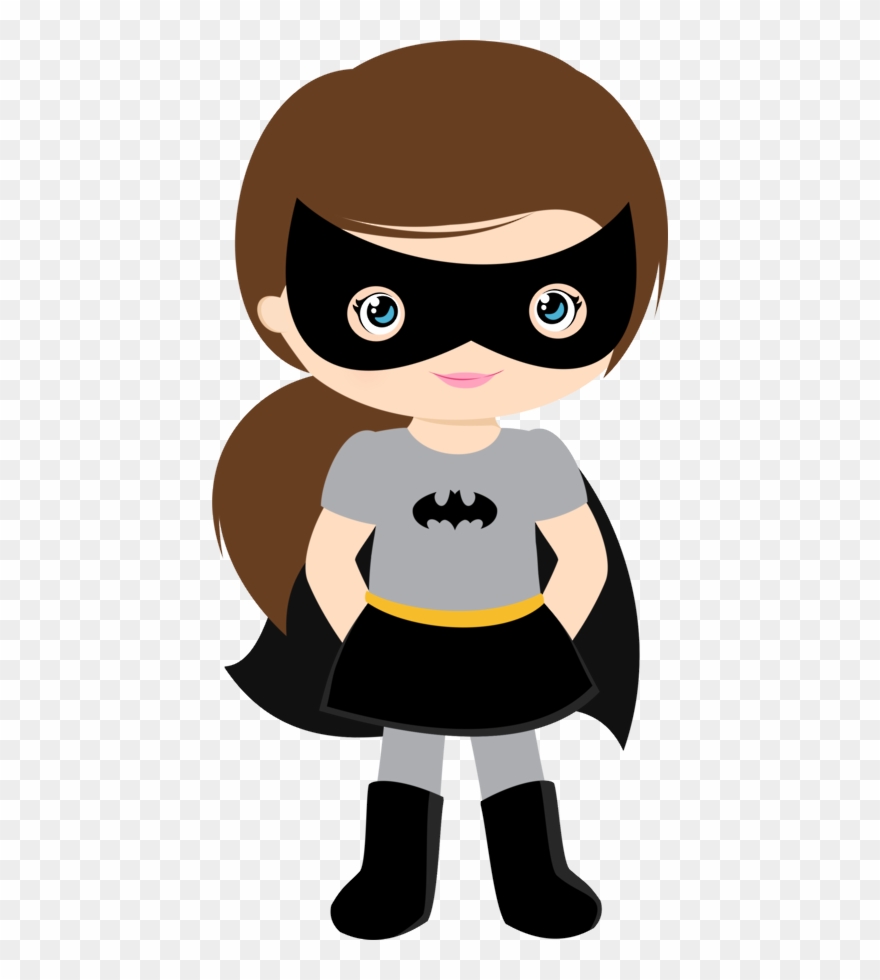Super Girl Clipart Cute - Batichica Niña Caricatura - Png Download