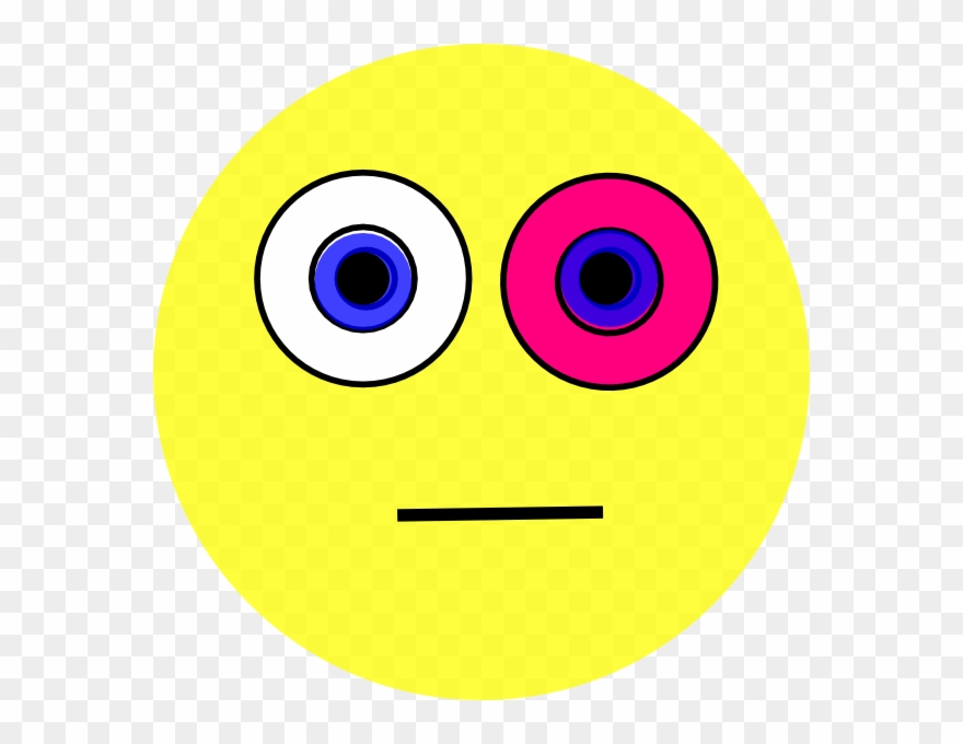 Pink Eyes Clipart Cartoon - Smiley - Png Download