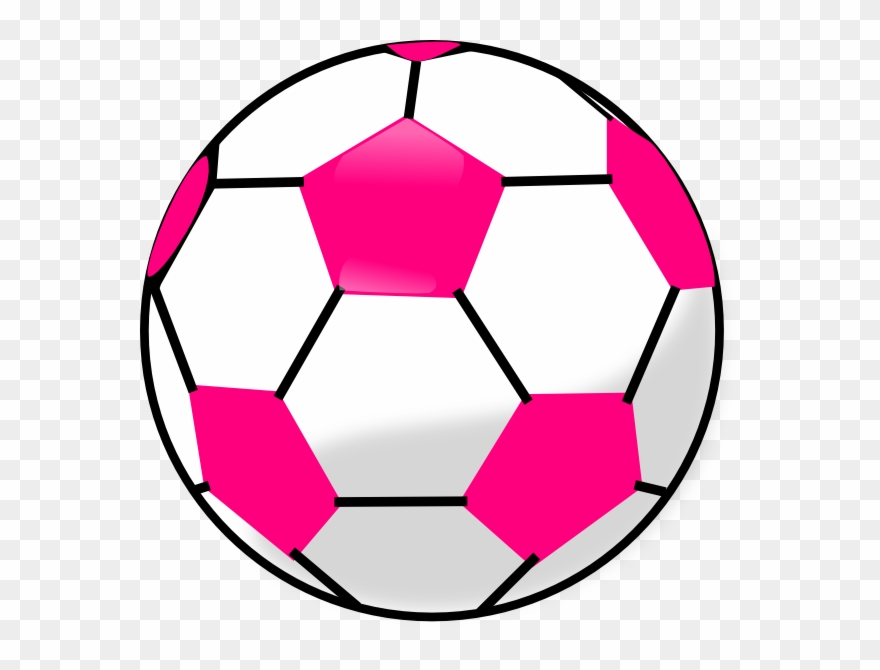 Soccer Ball With Hot Pink Hexagons Clip Art - Desenho Bola De Futebol - Png Download