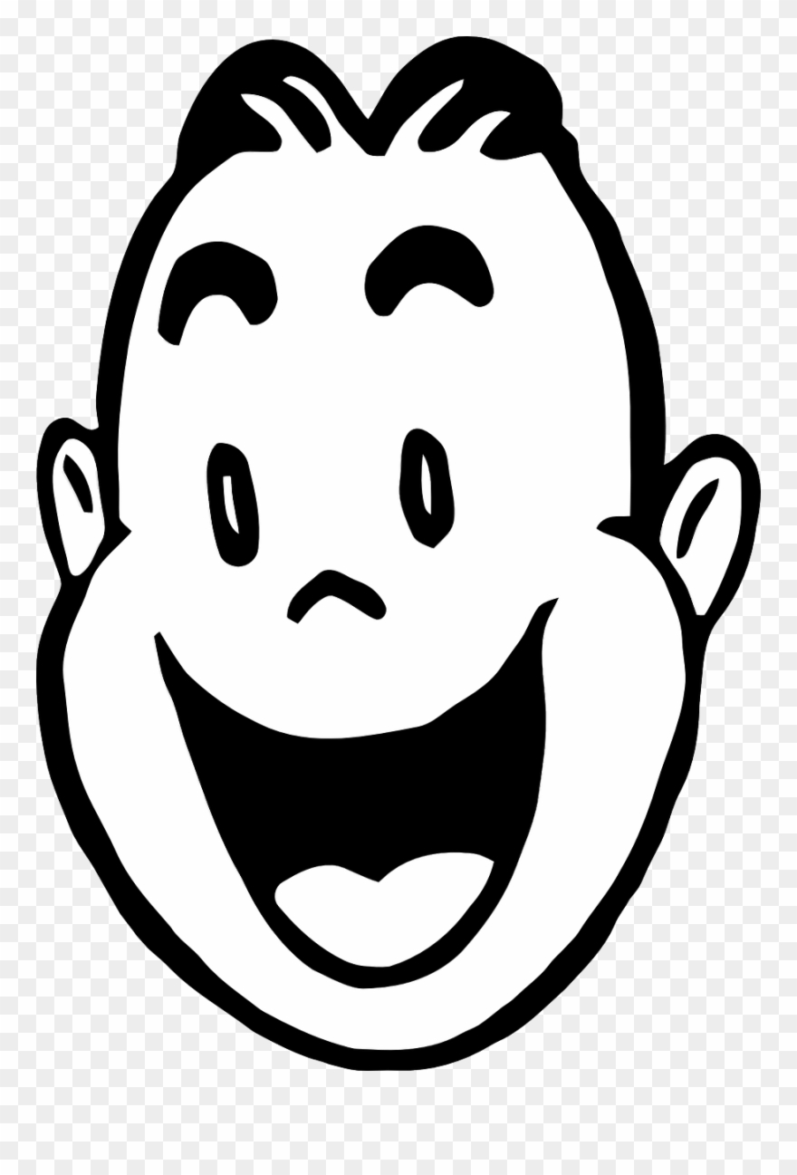 Eyes Black And White Excited Eyes Clipart Black And - Happy Clipart Black And White - Png Download