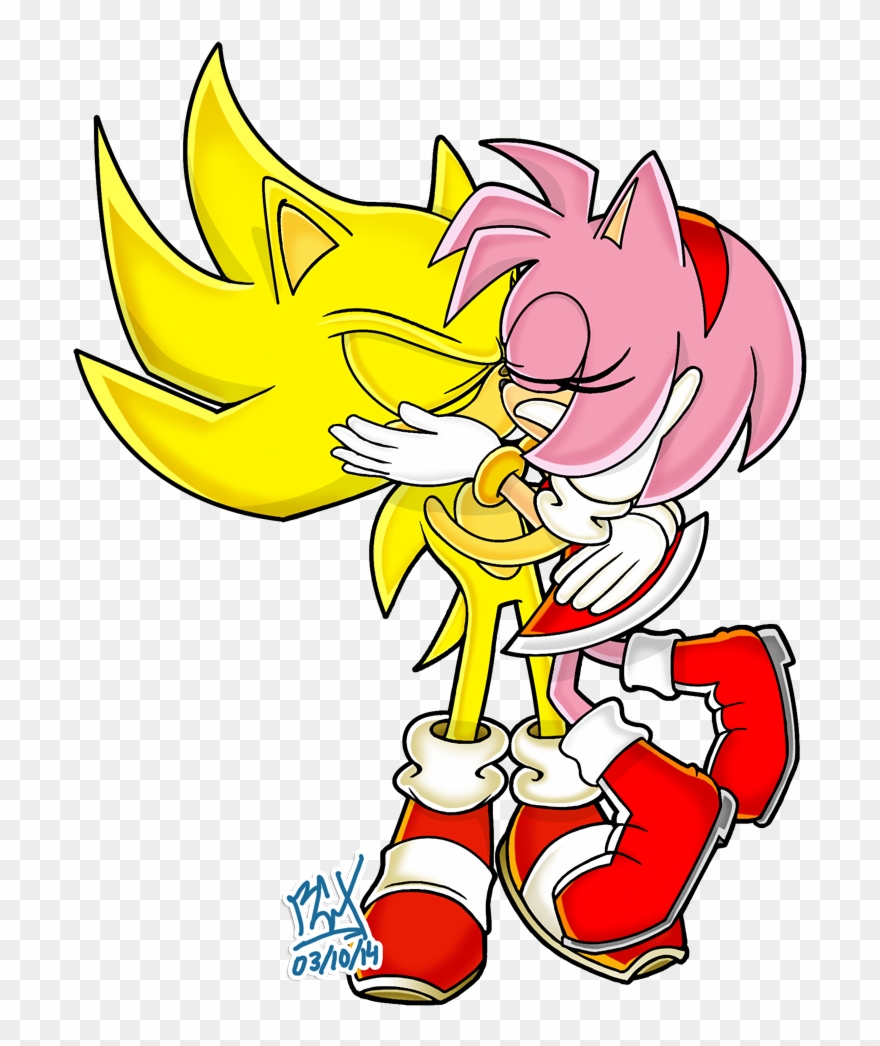 Gift Art Sonamy Sonic - Sonic Kiss Tails Clipart