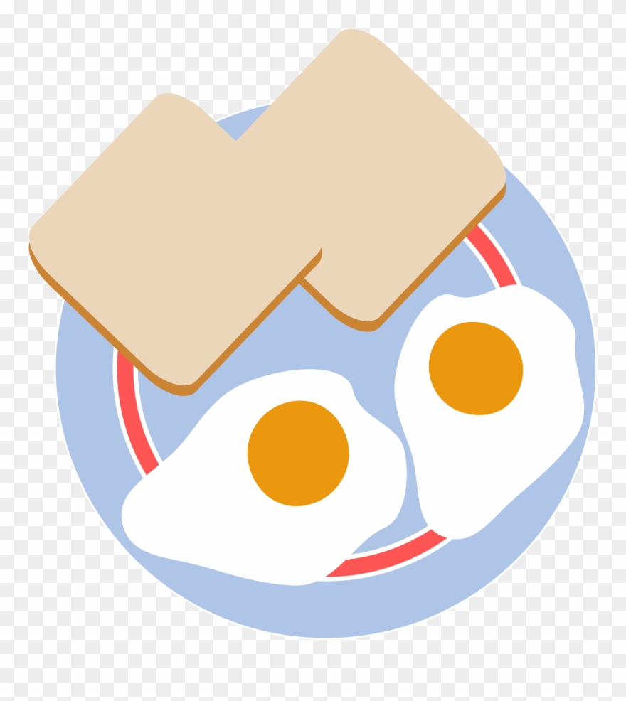 Japanese Food Clipart Eye - Cartoon Eggs And Toast - Png Download