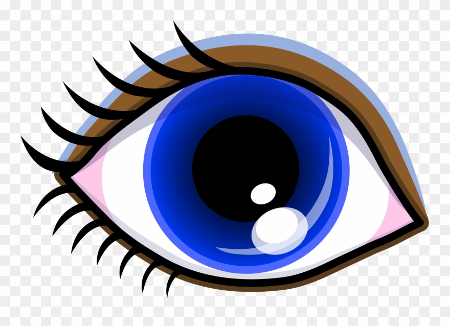Free Clip Art - Cartoon Picture Of Eye - Png Download