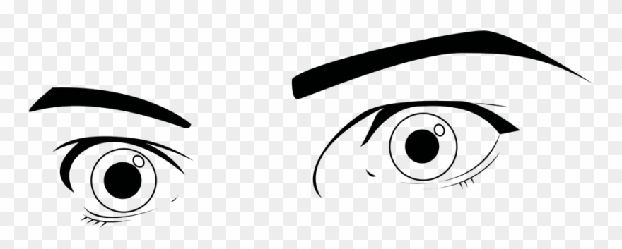 Can Use For Book Cover, Man Eyebrows Clipart Transparent - Eyes Wide Open Cartoon - Png Download