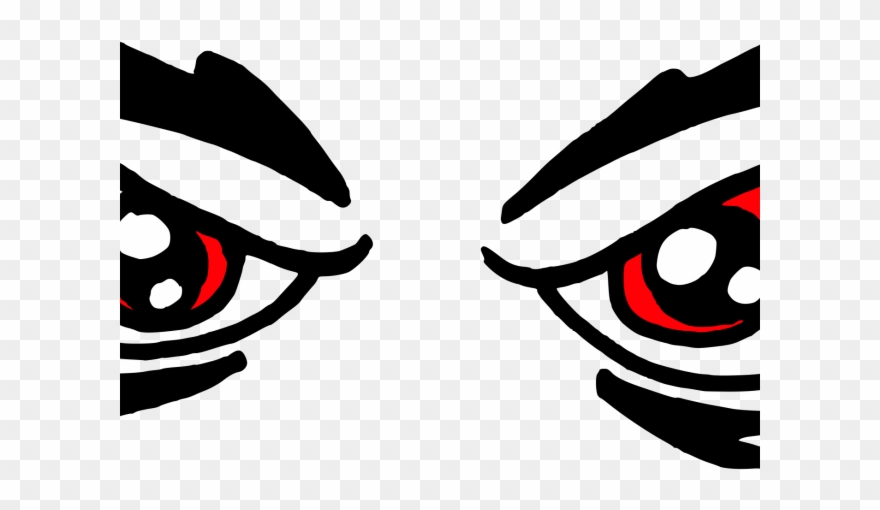 Red Eyes Clipart - Angry Eyes Drawing Cartoon - Png Download
