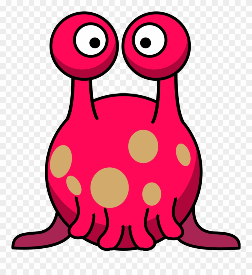 Pink Eyes Clipart Red Monster - Red Alien Clipart - Png Download