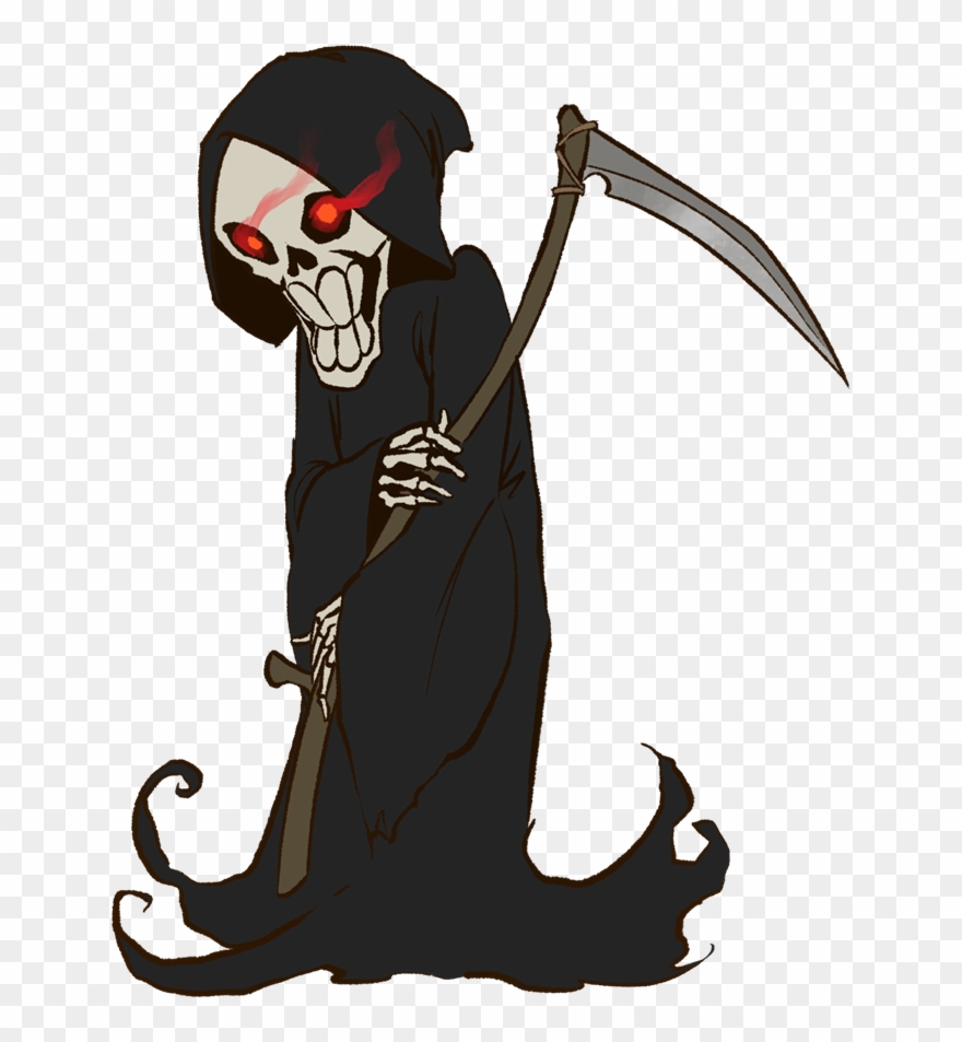 Female Clipart Grim Reaper - Halloween Grim Reaper Cartoon - Png Download