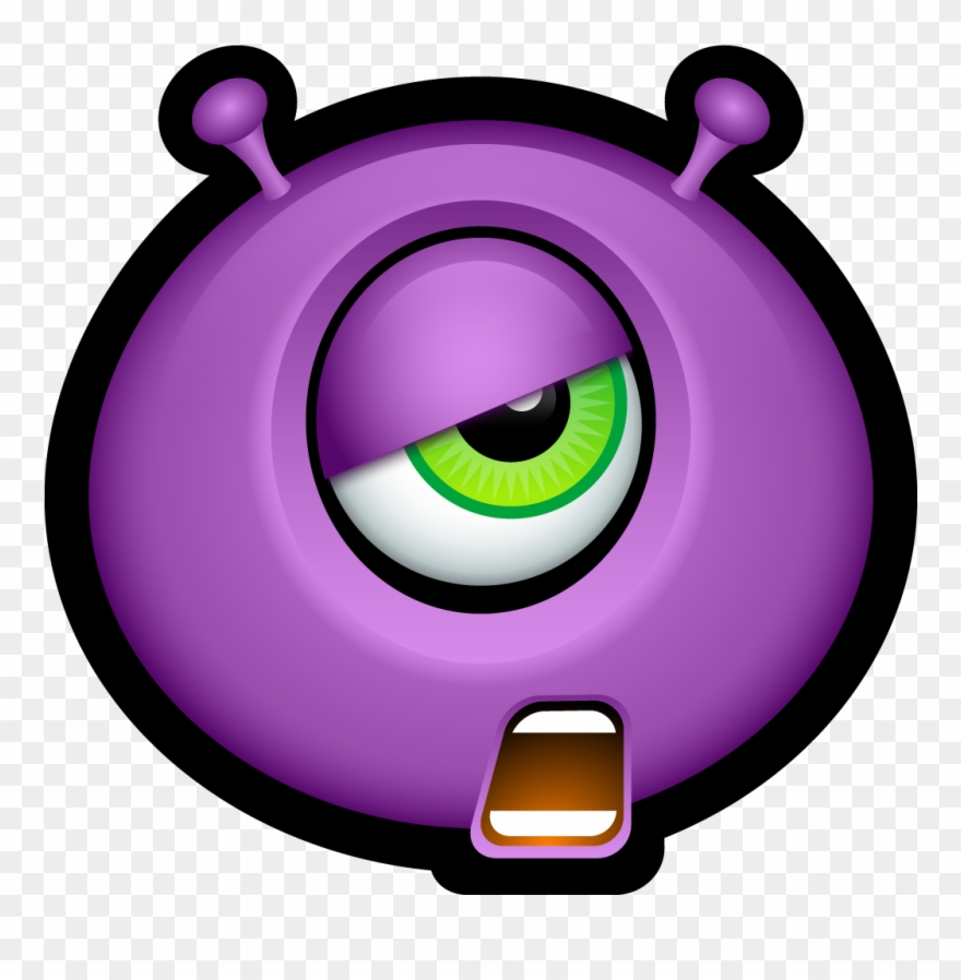 Pink Eyes Clipart Halloween Monster - Emojis De Halloween Png Transparent Png