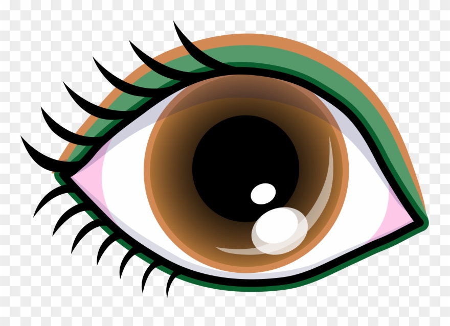 Eye Clip Art Black And White - Brown Eye Clipart - Png Download