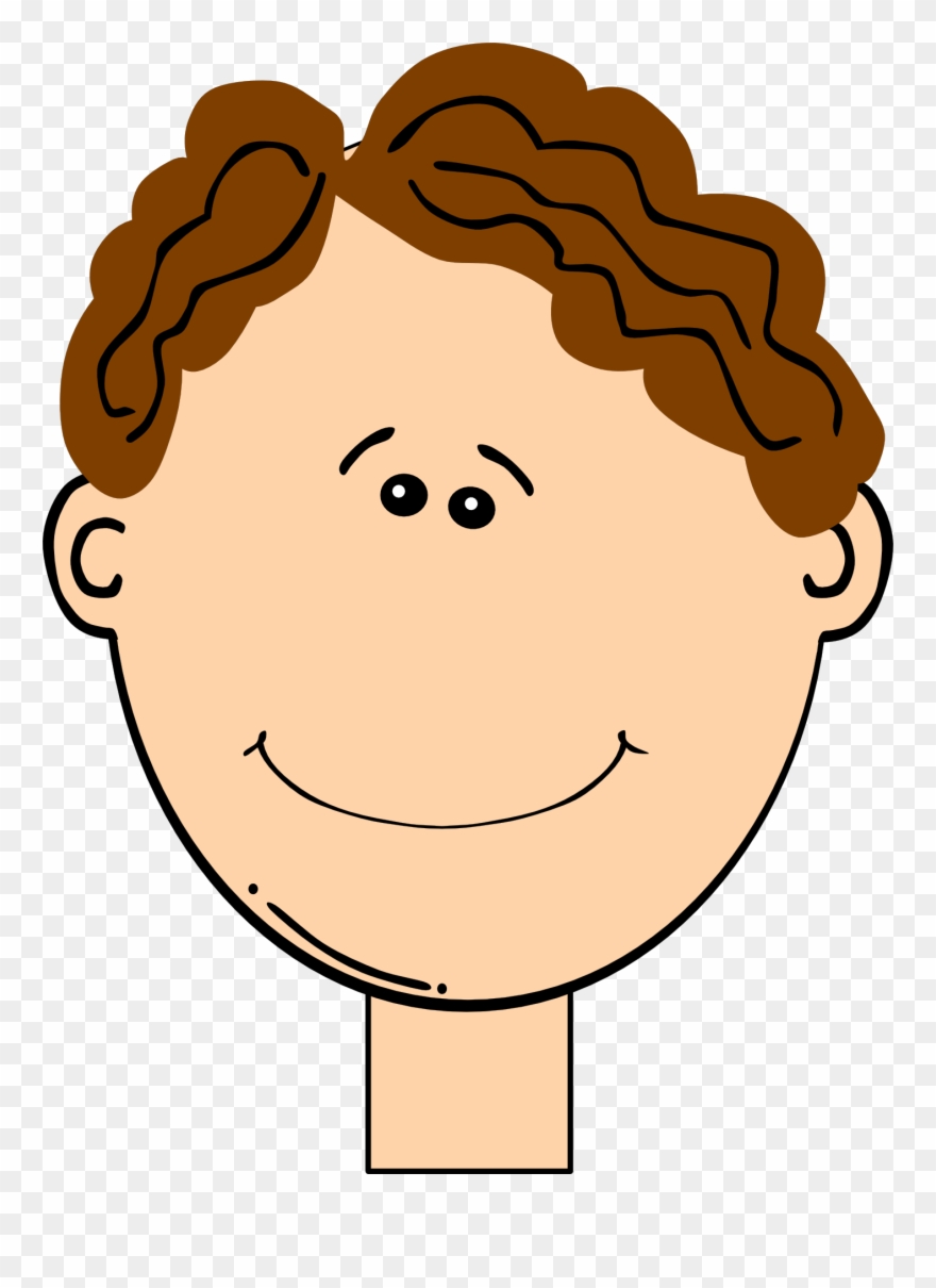 Online Student Eyes Clipart, Eyes Collection - Brown Hair Cartoon Boy - Png Download