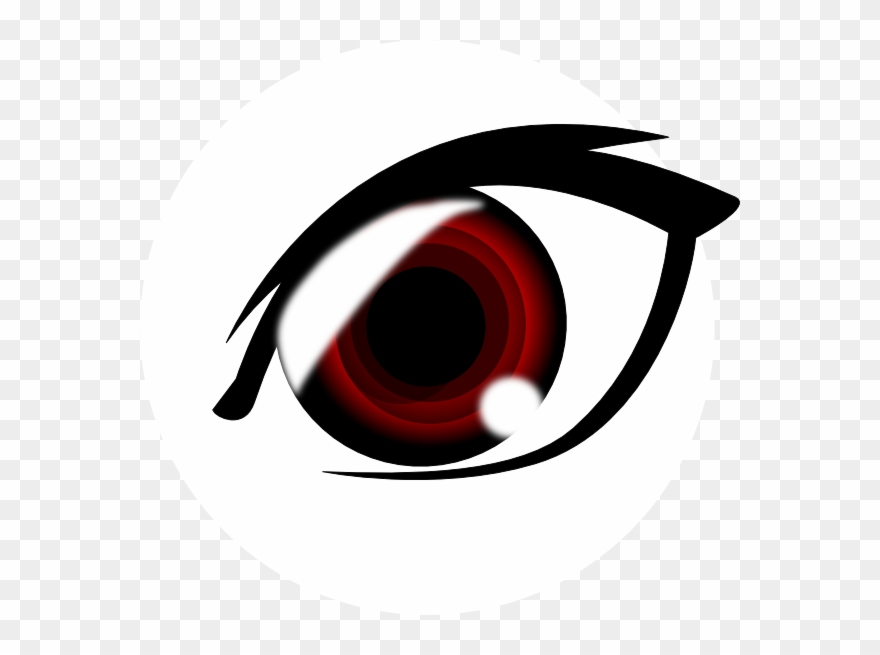 Red Eyes Clipart Transparent - Red Anime Eye Png