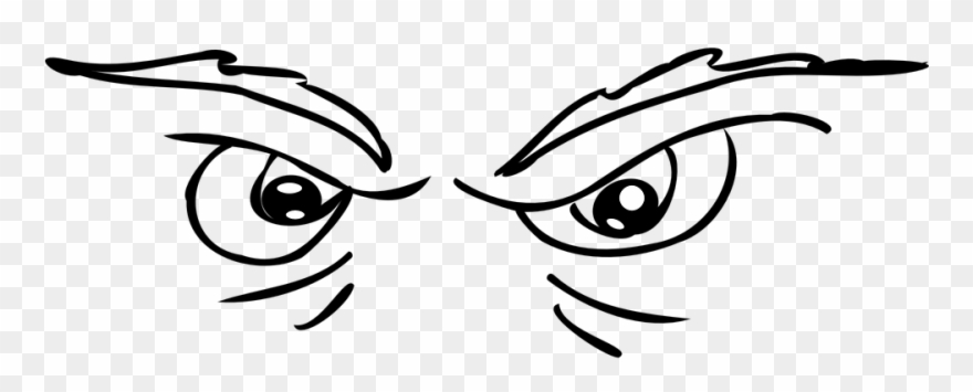 Aztec Svg Paw Print - Angry Eyes Cartoon Clipart