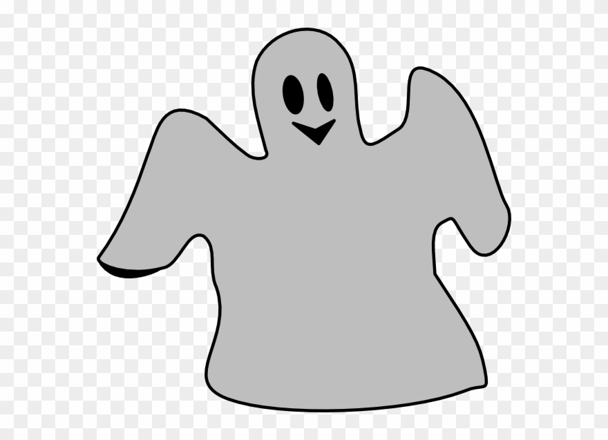 Ghost Girl Cliparts - Grey Ghost Clipart - Png Download