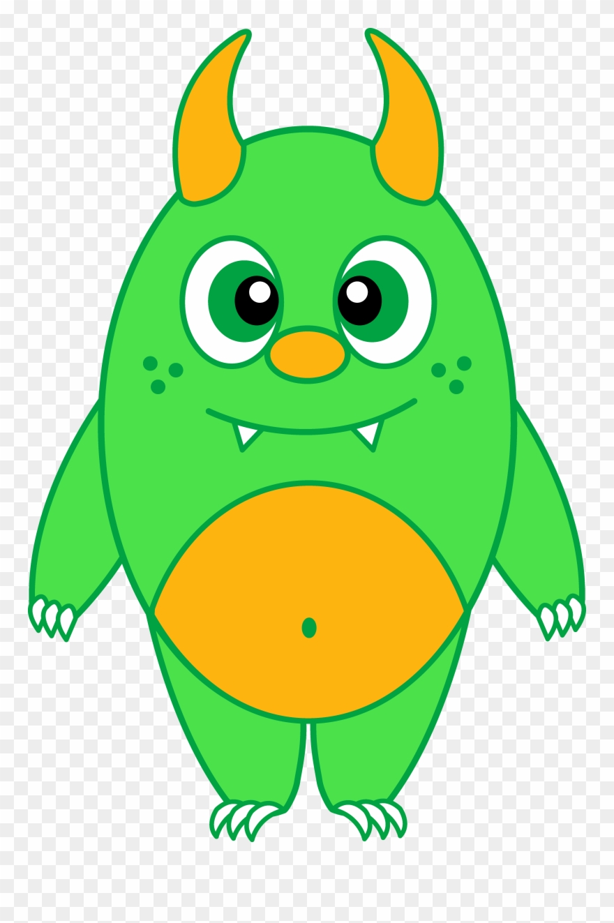 Green Eyes Clipart Baby Eye - Green Monster Clipart - Png Download
