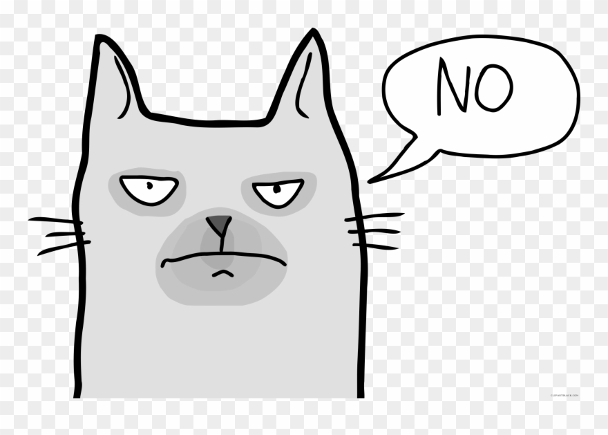 Christmas Clipart Grumpy Cat, Clip Art Grumpy Cat, - Annoyed Cat Clip Art - Png Download