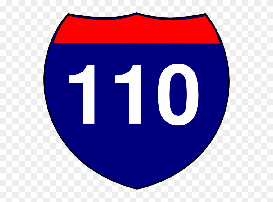 Highway Clipart Freeway Sign - Number 110 Clip Art - Png Download