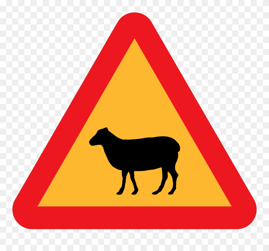 Free Vector Warning Horses Road Sign Clip Art - Manche A Air Panneau - Png Download