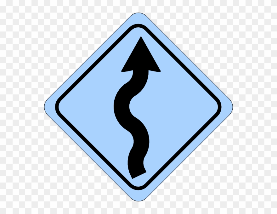 Curvy Road Sign Png Clipart