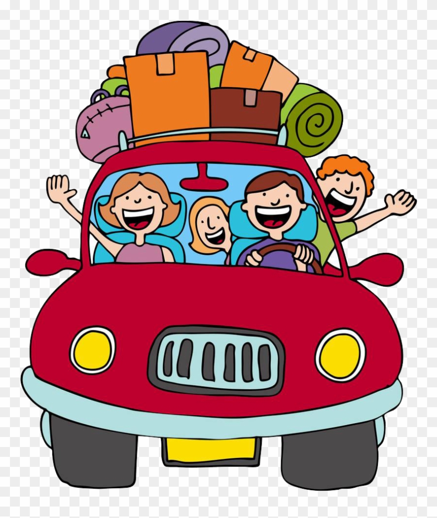 Vacation Road Trip Cartoon Clip Art - Clipart Vacation - Png Download