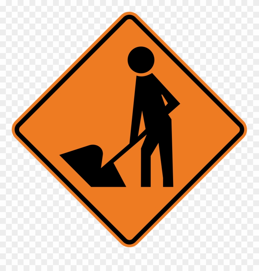 Caution Clipart Road Work Sign - Nz Road Work Signs - Png Download