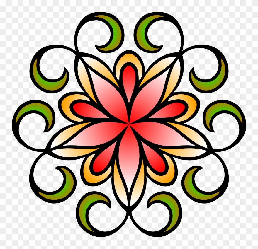 Motif Drawing Visual Arts Floral Design - Clip Art Abstract - Png Download