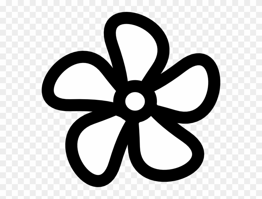 Flower Clip Art - Flower Clip Art Black - Png Download