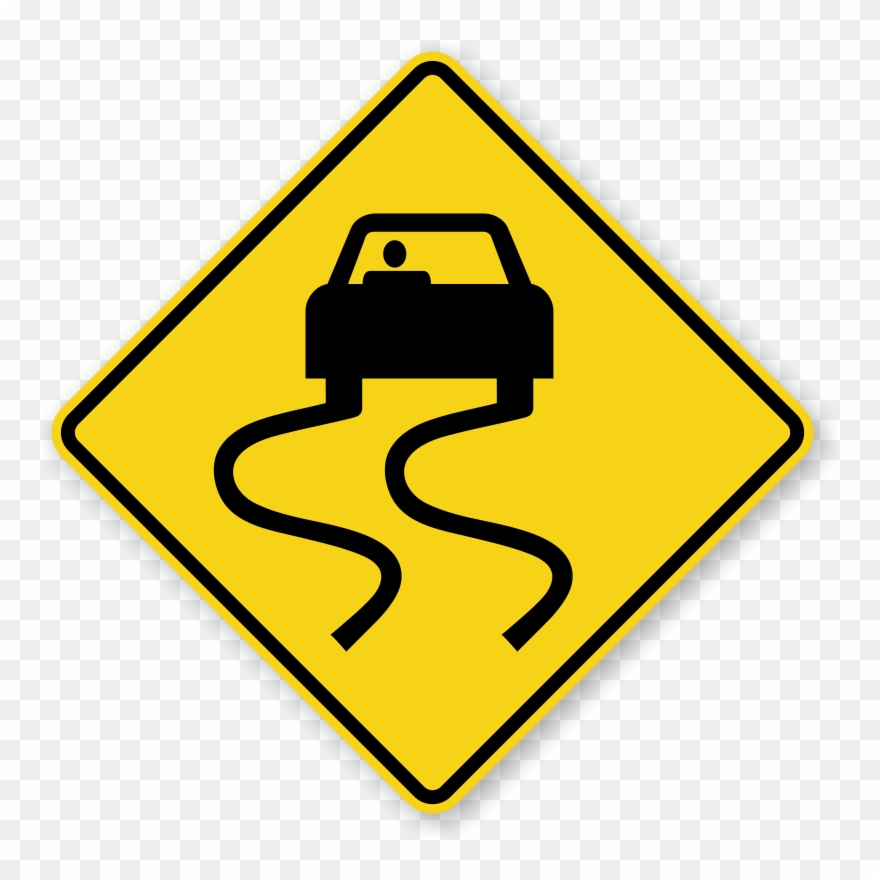 Stock Highway Rough Free On Dumielauxepices Net - Slippery Road Sign Clipart