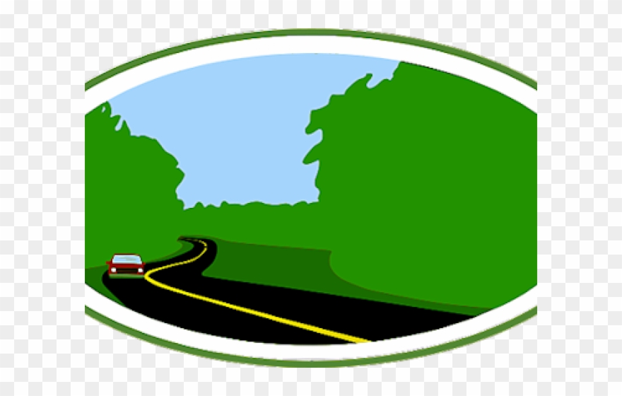 Roadway Clipart Green Road - Adopt-a-highway - Png Download
