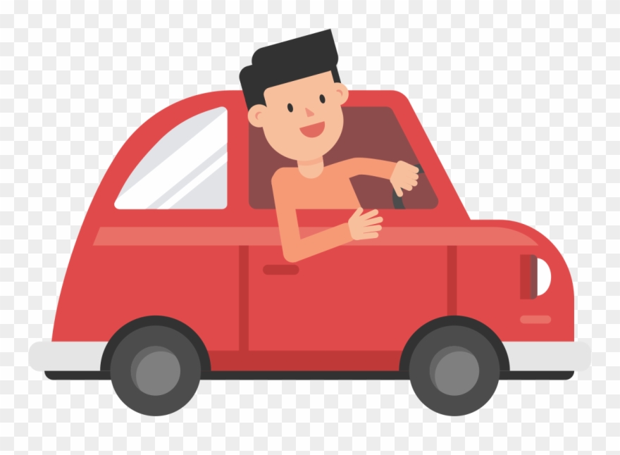 Vector Freeuse Car Driving On Road Clipart - Car Driving Gif Png Transparent Png