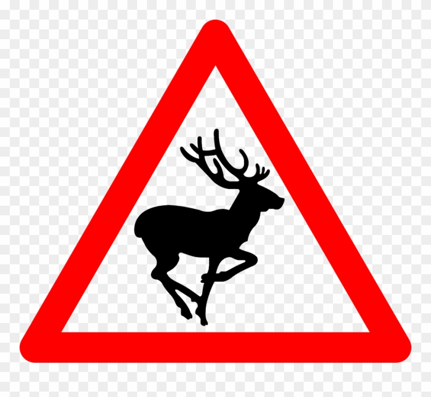 The Highway Code Traffic Sign Warning Sign Road - Road Signs Wild Animals Clipart