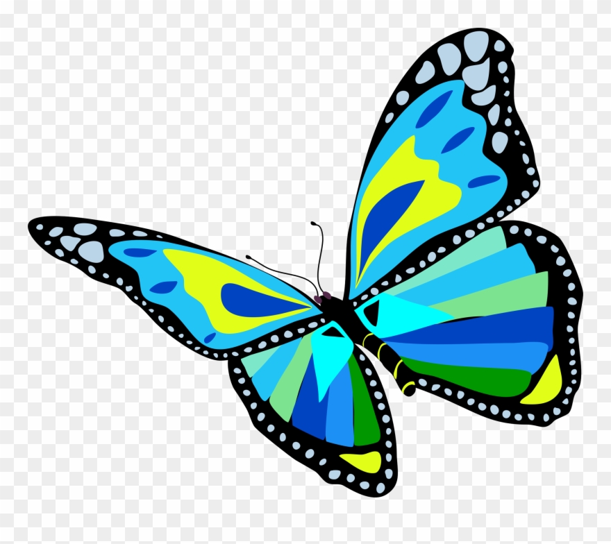 Graphic Transparent Stock Flying Butterfly Clip Art - Flying Butterfly Clip Art - Png Download