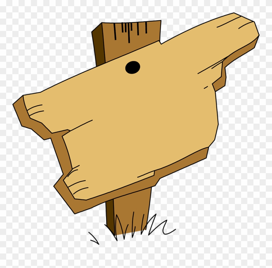 Png Free Library Wood Sign Clipart Png - Trail Sign Clip Art Transparent Png