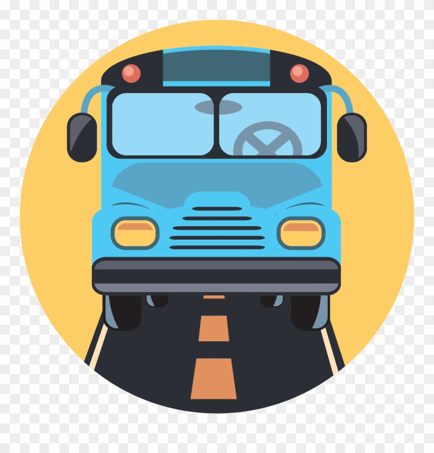 Clipart Bus On Road - ! 5'x7'area Rug - Png Download